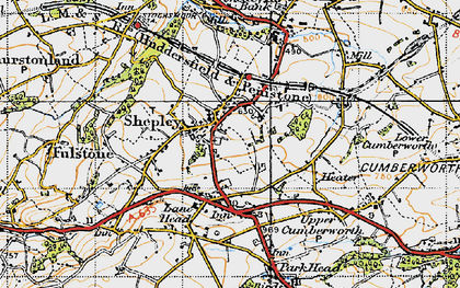 Old map of Shepley in 1947