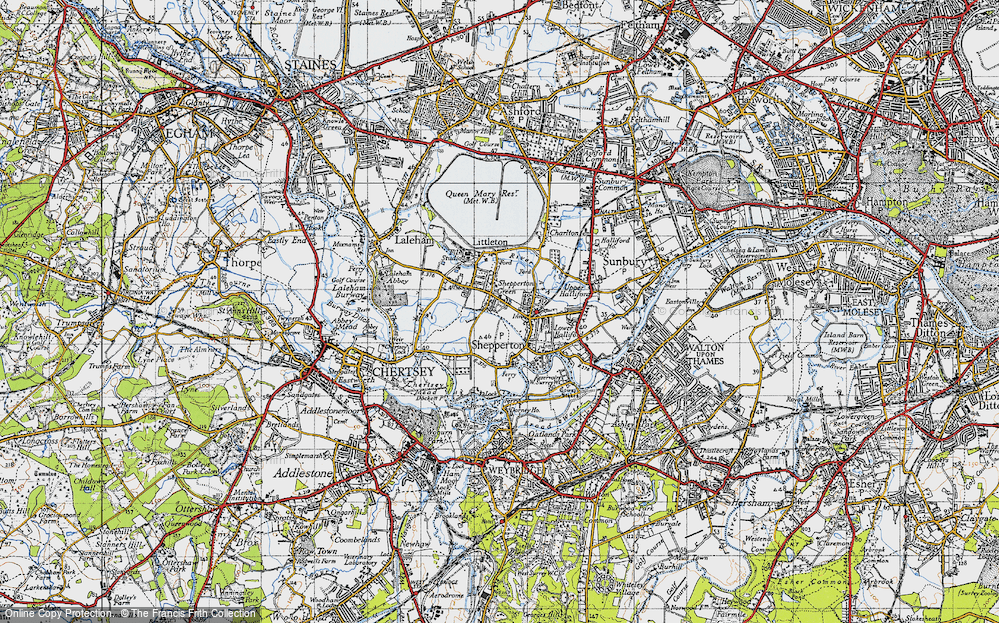 Old Map of Shepperton Green, 1940 in 1940