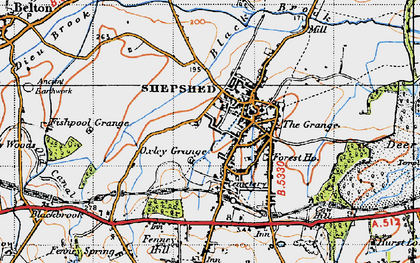 Old map of Shepshed in 1946
