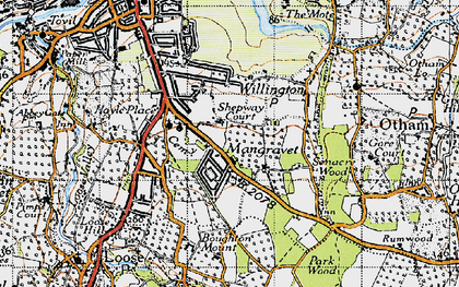 Old map of Boughton Mount in 1940