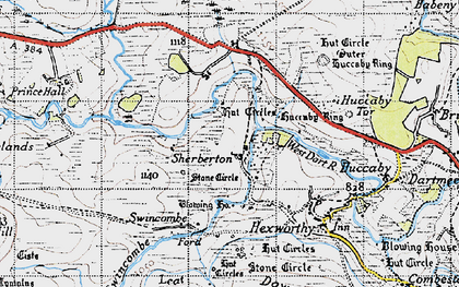 Old map of Sherberton in 1946