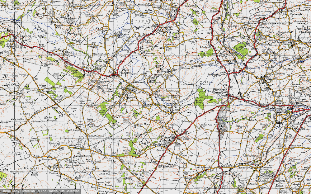 Old Map of Sherborne, 1946 in 1946