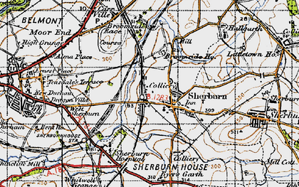 Old map of Sherburn in 1947