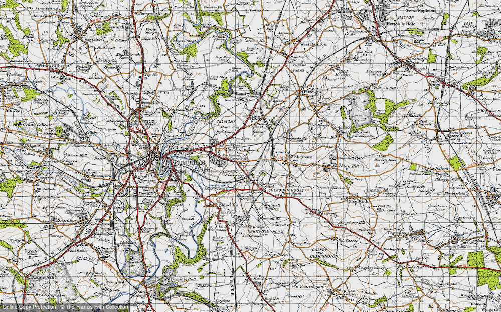 Old Map of Sherburn Grange, 1947 in 1947