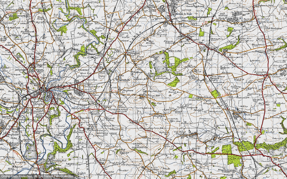 Old Map of Sherburn Hill, 1947 in 1947