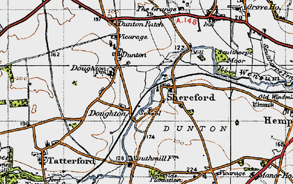 Old map of Shereford in 1946