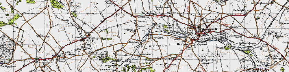 Old map of Shereford in 1946