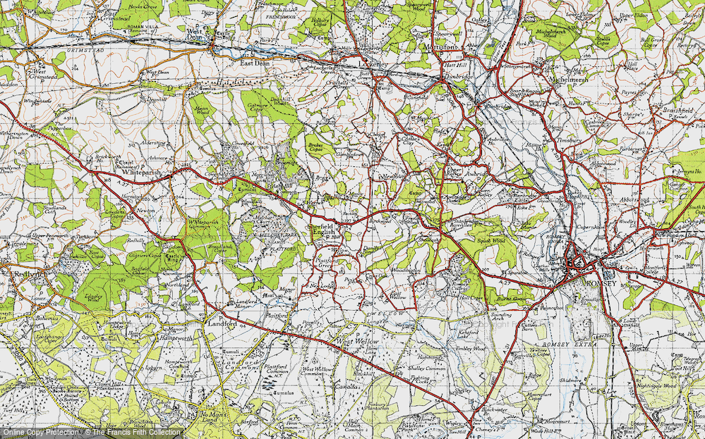 Old Map of Sherfield English, 1940 in 1940
