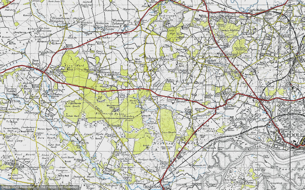 Old Map of Sherford, 1940 in 1940