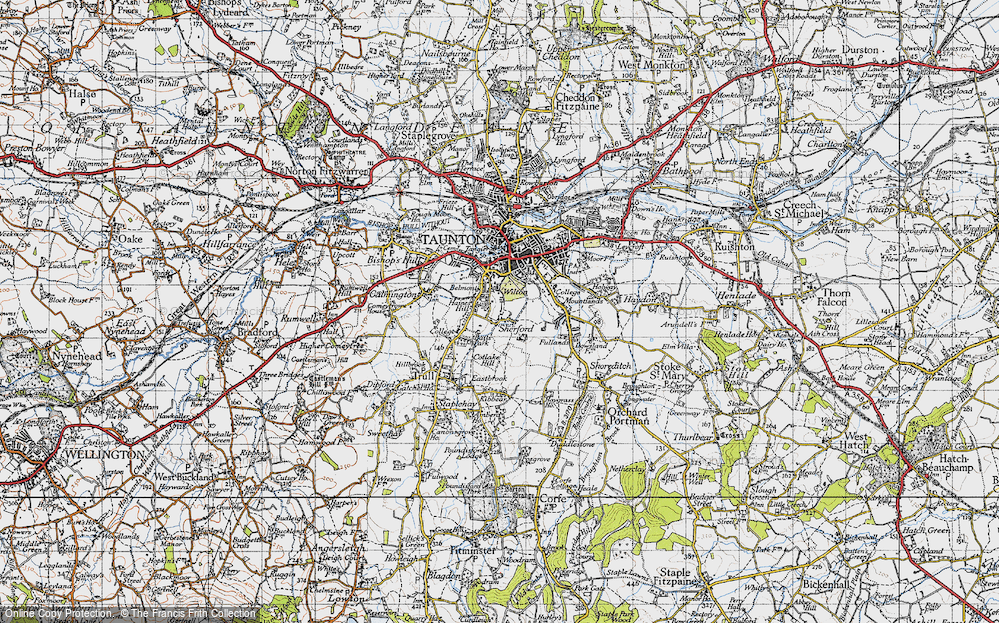 Old Map of Sherford, 1946 in 1946
