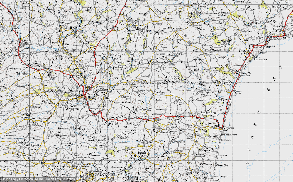 Old Map of Sherford, 1946 in 1946