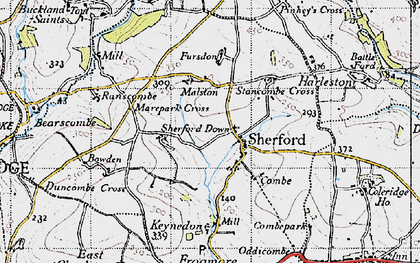 Old map of Sherford in 1946