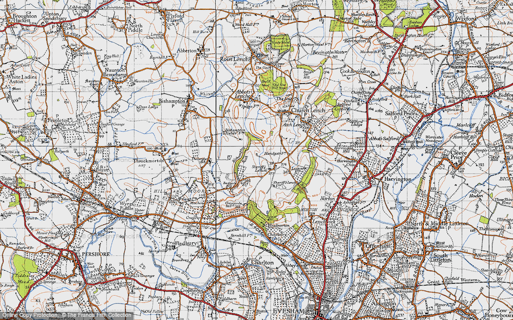 Old Map of Sheriff's Lench, 1946 in 1946