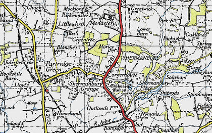 Old map of Shermanbury in 1940