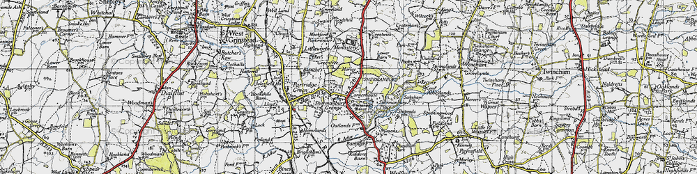 Old map of Shermanbury in 1940