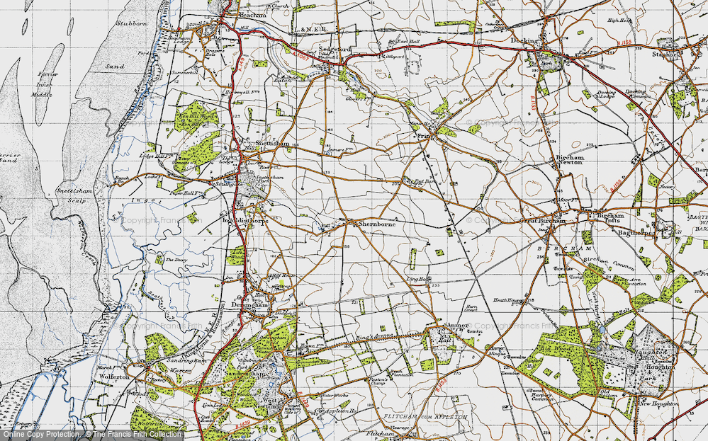 Old Map of Shernborne, 1946 in 1946