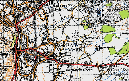 Old map of Sherrard's Green in 1947
