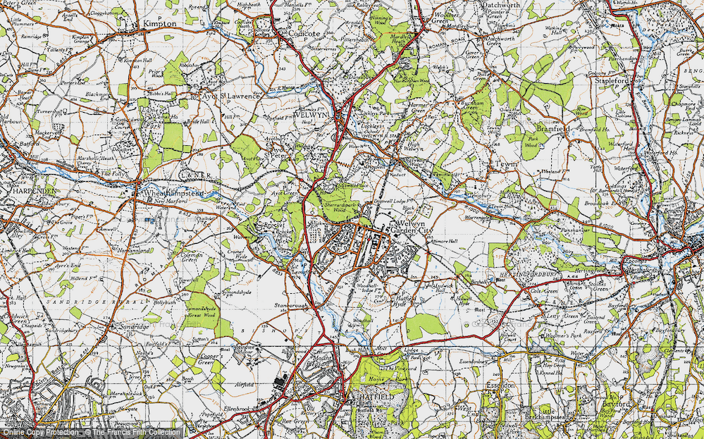 Old Map of Sherrardspark, 1946 in 1946
