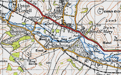 Old map of Sherrington in 1940