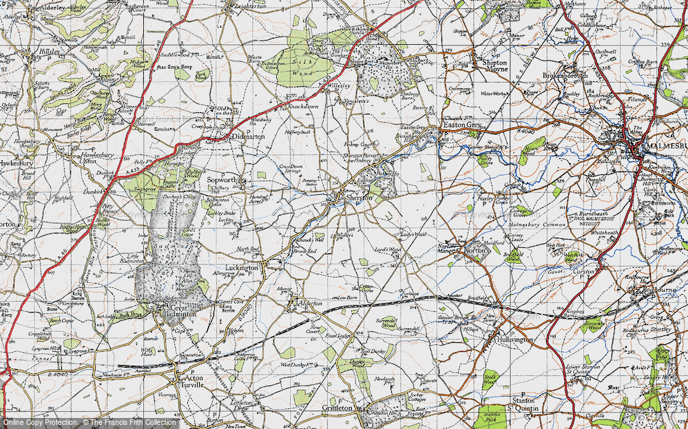 Old Map of Sherston, 1946 in 1946