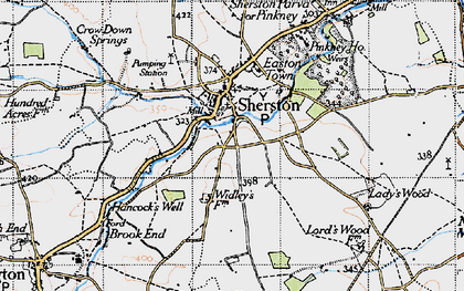 Old map of Sherston in 1946