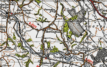 Old map of Shevington in 1947