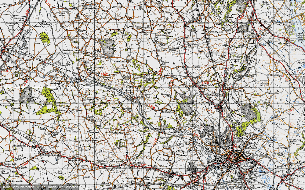 Old Map of Shevington Vale, 1947 in 1947