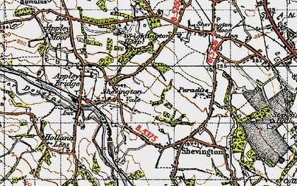 Old map of Shevington Vale in 1947