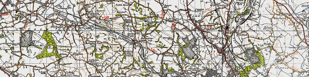 Old map of Shevington Vale in 1947