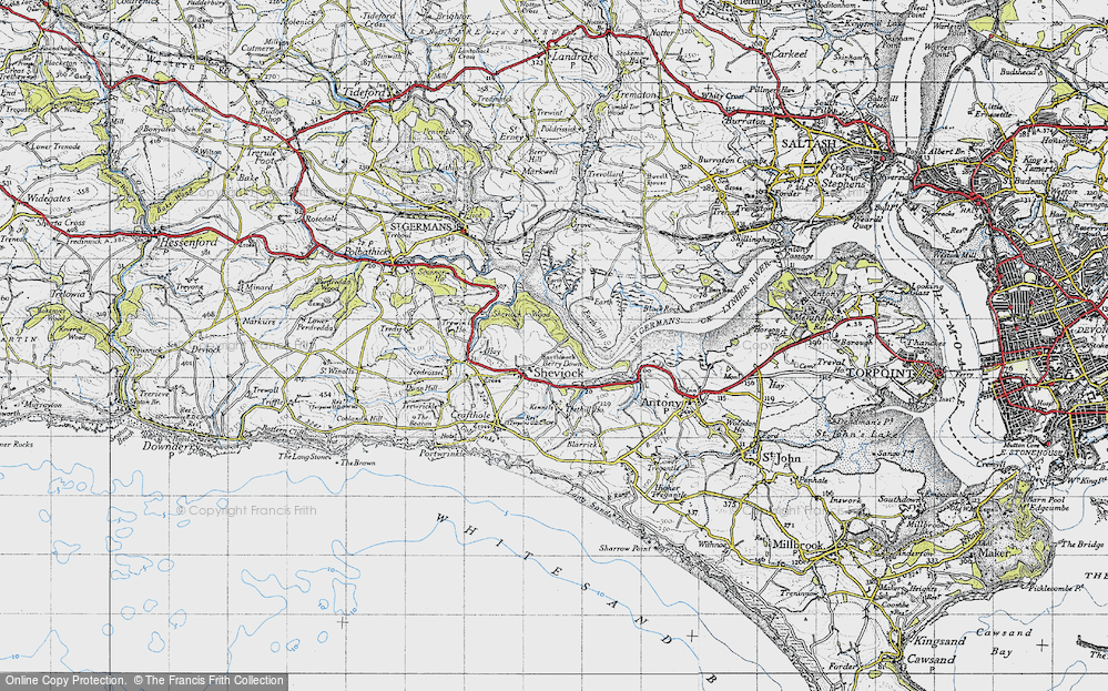 Old Map of Sheviock, 1946 in 1946