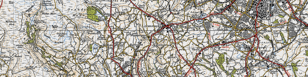 Old map of Shibden Head in 1947