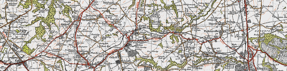Old map of Shield Row in 1947