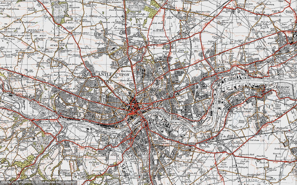 Old Map of Shieldfield, 1947 in 1947