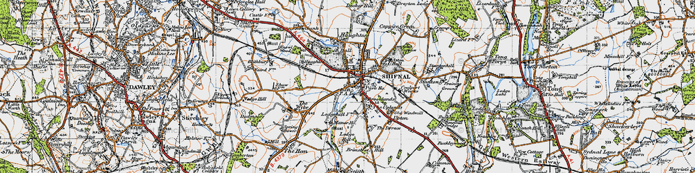 Old map of Shifnal in 1946
