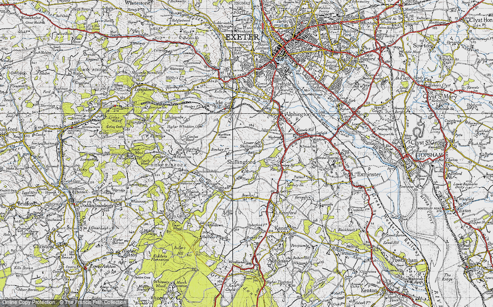 Old Map of Shillingford Abbot, 1946 in 1946