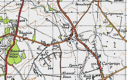 Old map of Shilton in 1946