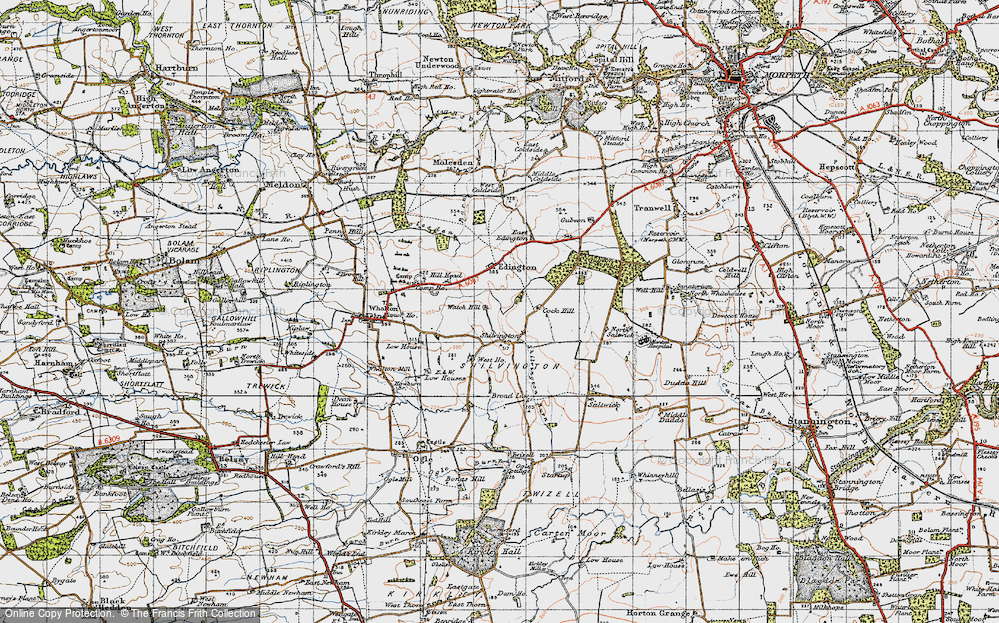 Old Map of Shilvington, 1947 in 1947