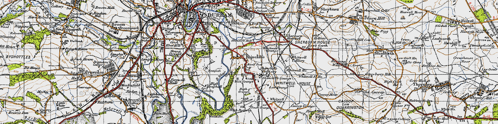 Old map of Shincliffe in 1947