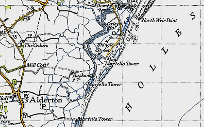 Old map of Shingle Street in 1946