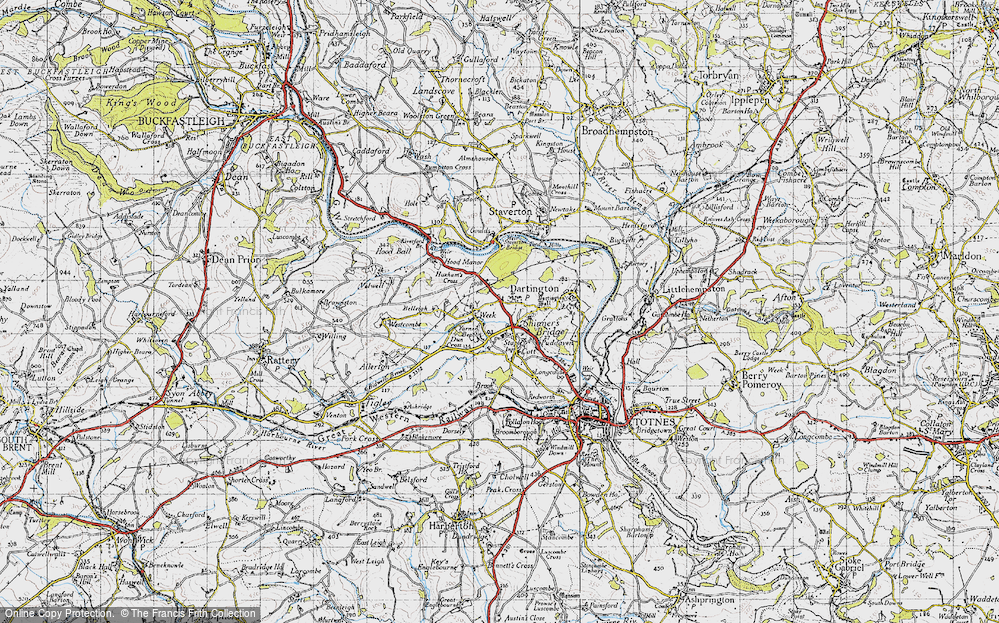 Old Map of Shinner's Bridge, 1946 in 1946