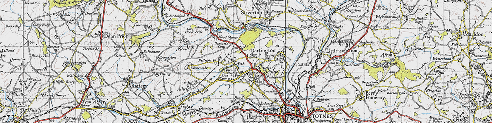 Old map of Shinner's Bridge in 1946