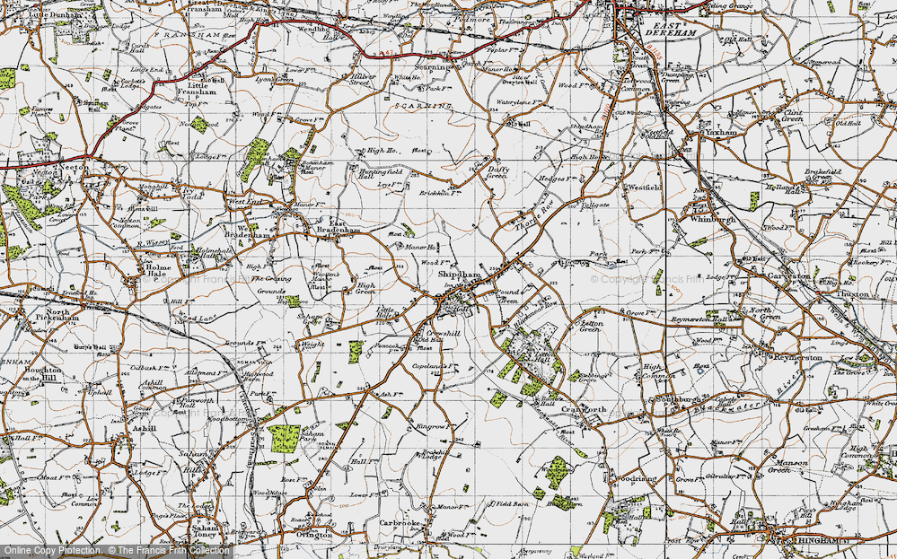 Old Map of Shipdham, 1946 in 1946