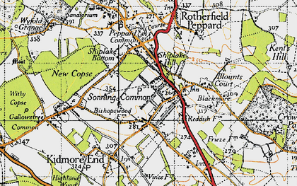 Old map of Shiplake Bottom in 1947