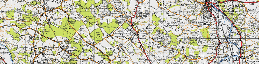 Old map of Shiplake Bottom in 1947
