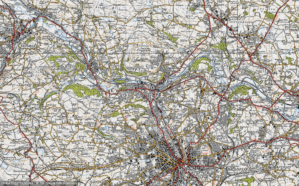 Old Map of Shipley, 1947 in 1947