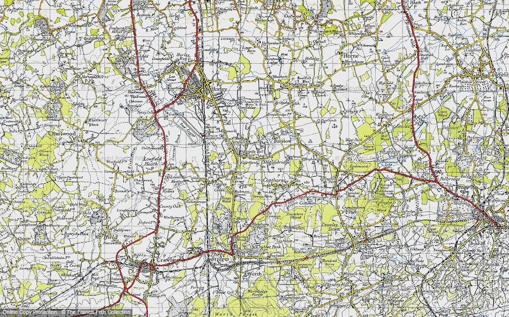 Old Map of Shipley Bridge, 1940 in 1940