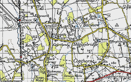 Old map of Shipley Bridge in 1940