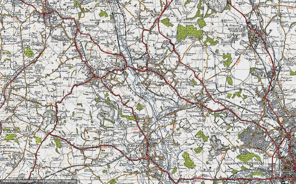 Old Map of Shipley Gate, 1946 in 1946