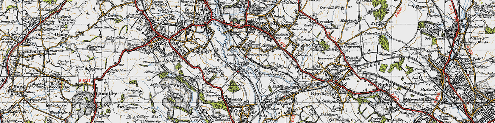 Old map of Shipley Gate in 1946