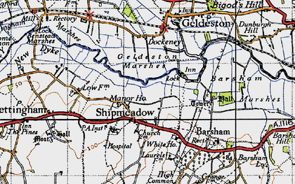 Old map of Shipmeadow in 1946